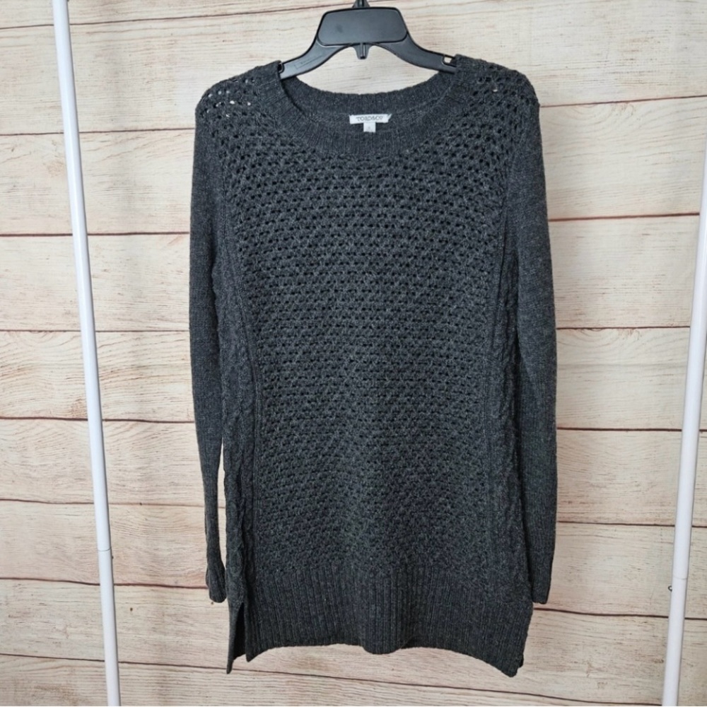 Toad and Co Gray Grey Knit Lambswool Sweater Small
